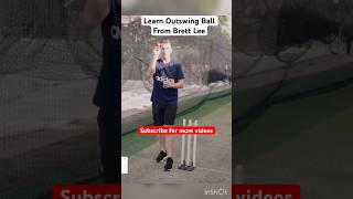 Learn Outswing Ball from swing master Brett Lee brettlee fastbowlingtips outswing viralshorts [upl. by Goodman501]