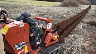 Ditch Witch C24X trenching water line [upl. by Vidda]