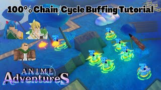 100 Auto Chain  Cycle Buffing Orwin Wenda Leafy Sylph Tutorial Anime Adventures Roblox [upl. by Lletram]