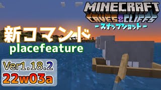 【マイクラ情報】Ver1182 新コマンド・placefeature登場！ Java版マインクラフト・スナップショット 22w03a 今後のアップデート情報 [upl. by Eerok828]