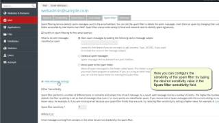Plesk 125 Tutorials  How to add spam protection for a mail account [upl. by Hamas36]