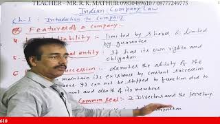 Introduction to Company Law Part 01  Company Law  Mathur Sir Classes [upl. by Bina509]