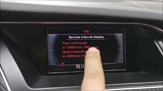 Audi A4 B8  How to reset the oil change interval message [upl. by Carlota]