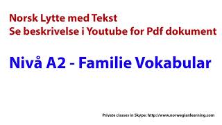 Lytteøvelse A2  Familieord [upl. by Eenert]