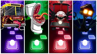 SKIBIDI TOILET 🆚 EXTRA SLIDE 🆚 BUS EATER 🆚 HOUSE HEAD 🆚 ODDBODS  Tiles Hop EDM Rush [upl. by Francoise]