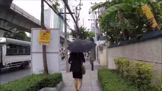 WALKING IN BANGKOK  SILOM TO SURASAK BTS [upl. by Llednav]