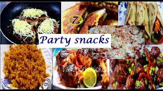 7 party snack recipesparty snacks [upl. by Milah]