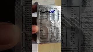 Health ok tab ll multivitamin medicine ll for body building and muscle gain medicine short [upl. by Reggis]