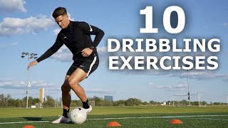 Improve Your Dribbling  10 Easy Close Control Dribbling Exercises [upl. by Jd]