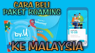 cara beli paket roaming ke jepang di aplikasi byu [upl. by Ynamrej]