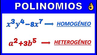 POLINOMIOS HOMOGENEOS Y HETEROGENEOS [upl. by Anelahs]