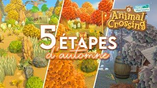 5 ÉTAPES DE LA SAISON AUTOMNALE 🍃  ANIMAL CROSSING NEW HORIZONS [upl. by Evetta84]