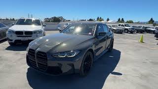 The 2024 M3 Competition xDrive in Dravit Grey over Fiona Red Buckets  4K [upl. by Enialed]