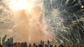 Barge carrying New Years Eve fireworks explodes during display in eastern Australia [upl. by Anastatius731]