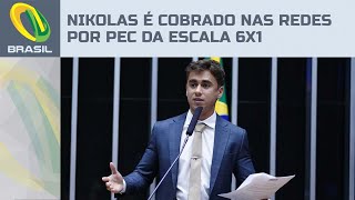 Nikolas Ferreira é cobrado nas redes por não assinar PEC que acaba com escala de trabalho 6x1 [upl. by Gnehc]