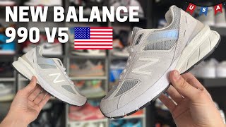 New Balance 990 V5 “Nimbus Cloud” Made in the USA Review en español  materiales y talla [upl. by Gabbert]