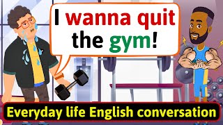 English Conversation Practice At the gym Improve English Speaking Skills [upl. by Enirahtak]