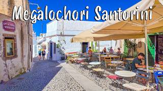 Santorini Greece little cute village Megalochori walking tour 4k Greece 2024 [upl. by Vergos]