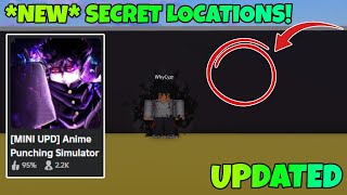 NEW ALL SECRET Locations In Anime Punching Simulator 2 [upl. by Nosned]