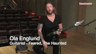 Washburn Parallaxe Ola Englund Solar 170C Electric Guitar Demo  Sweetwater Sound [upl. by Ellehcem612]