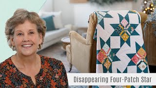 How to Make a Disappearing Four Patch Star Quilt  Free Quilting Tutorial [upl. by Llecram]