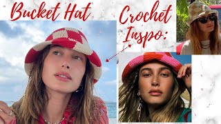 Recreación BUCKET HAT HAILEY A CROCHET tutorial Sombrero pescador [upl. by Ellerd]