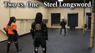 Two vs One Steel Longsword  Sparring Showcase [upl. by Adnuhsal472]