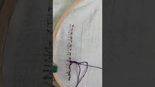 LACED RUNNING STITCHa stitch of running stitch family for beginners [upl. by Milas]