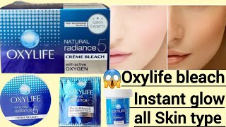 How to bleach at home  Oxylife natural radiance 5 bleach  how to apply bleach cream [upl. by Nauqit376]