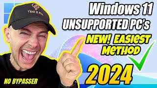 How to Install Windows 11 on Unsupported PCs New Easiest Method 2024 [upl. by Arratoon]