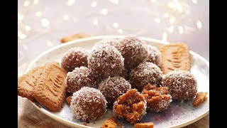 Biscoff Ladoo Recipe  Easy Biscoff Coconut Laddu for Diwali [upl. by Home]