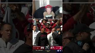 Insane Alabama Fan Crashes Out over End of Alabama VS South Carolina shorts [upl. by Oznarol]