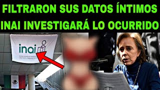 INAI INVESTIGA DIFUSIÓN DE DATOS ÍNTIMOS DE MARÍA AMPARO CASAR XÓCHITL GÁLVEZ SALE EN SU DEFENSA [upl. by Arlynne]