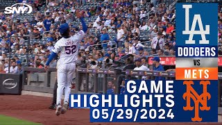 Mets vs Dodgers 5292024  NY Mets Highlights  SNY [upl. by Gorga457]