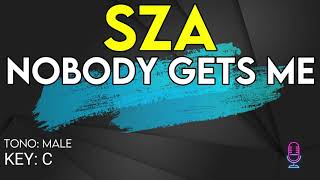 SZA  Nobody Gets Me  Karaoke Instrumental  Male [upl. by Grogan]