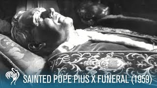 Sainted Pope Pius X Funeral Back To Venice 1959  British Pathé [upl. by Yllut851]