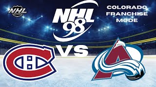 EA NHL 98 Colorado Avalanche Franchise Ep 7 VS MONTREAL [upl. by Hassin]