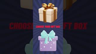 Choose your Gift Box Challenge 🎁 chooseonebox gift youtubeshorts giftbox [upl. by Nimra]