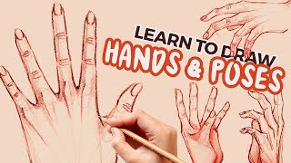 how to draw hands for beginners  step by step tutorial [upl. by Nikola]