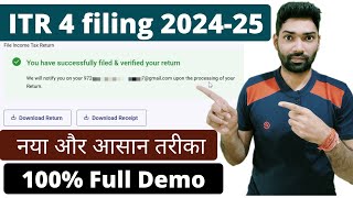 How to file ITR 4 online AY 202425 for business profession  Income Tax Return filing online hindi [upl. by Kciredorb]