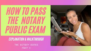 How to Pass the Notary Public Exam [upl. by Mahseh]