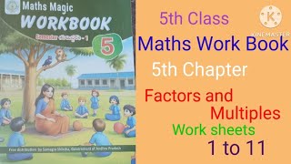 5th class maths workbook 5 th chapter factors and multiples work sheets [upl. by Sartin]