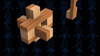 Bamboo Puzzle Knotty Wooden Toy 3D Model [upl. by Uaeb306]