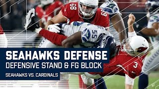 Seahawks Defensive Stand Ends with Leaping FG Block  Seahawks vs Cardinals  NFL [upl. by Yecac]