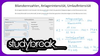 Bilanzkennzahlen Anlagenintensität Umlaufintensität  Externes Rechnungswesen [upl. by Karil]