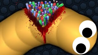 Slitherio 1 Superior Hacker Snake vs Tiny Invasion Snakes Epic Slitherio Gameplay [upl. by Leiand708]