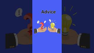 Advise vs Advice english learnenglish shorts vocabulary viral [upl. by Donavon]