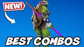 BEST COMBOS FOR NEW DONNIES BO STAFF PICKAXE TEENAGE MUTANT NINJA TURTLES Fortnite [upl. by Cower]