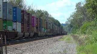 CSX I168 With BNSF Power at Memphis NY August 10 2024 [upl. by Ayerf770]