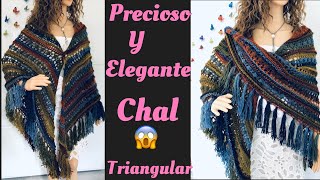 😱Chal Triangular Tejido En Crochet Paso a Paso [upl. by Nomihs25]